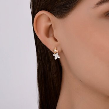 Серьги Diamant 51-120-02818-1_s вес 2.22 г золото, фианит купить,209861