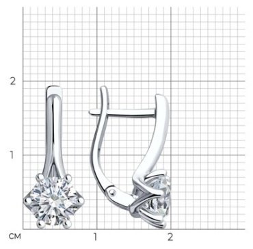Серьги Diamant 52-220-02401-1 вес 3.56 г золото, бриллиант, рубин купить,1092876