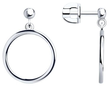 Серьги SOKOLOV 94022965_s вес 1.86 г серебро, без вставок купить,13338