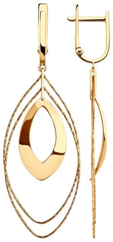 Серьги SOKOLOV 029676 вес 3.65 г золото, без вставок купить,400140
