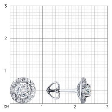 Пусеты Diamant 52-222-02422-1 вес 1.44 г золото, бриллиант купить,2063234