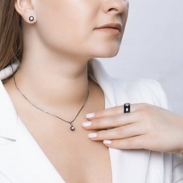 Серьги SOKOLOV 6025071 вес 1.49 г золото, керамика, бриллиант купить,302229
