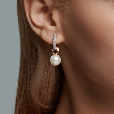 Серьги SOKOLOV 792239 вес 7.42 г золото, культивированный жемчуг, фианит - ForteMarket Серьги SOKOLOV 792239 вес 7.42 г золото, культивированный жемчуг, фианит купить,502165