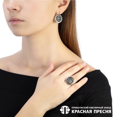 Серьги Красная пресня 33012540 вес 6.4 г серебро, без вставок купить,32832