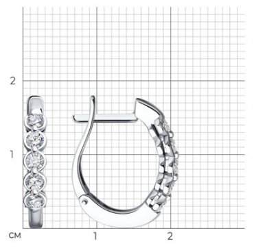 Серьги Diamant 52-220-01728-1 вес 2.78 г золото, бриллиант купить,NaN