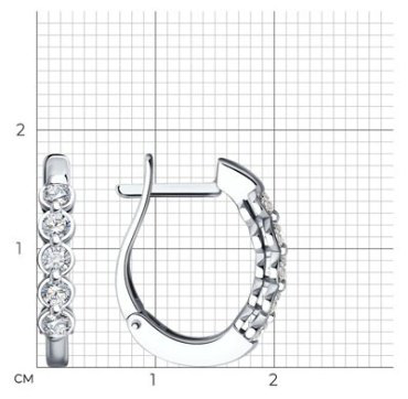 Серьги Diamant 52-220-01728-1 вес 2.78 г золото, бриллиант купить,NaN