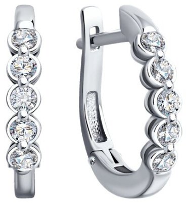 Серьги Diamant 52-220-01728-1 вес 2.78 г золото, бриллиант купить,NaN