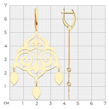 Серьги Diamant 51-121-02096-2 вес 7.05 г золото, без вставок купить,648569