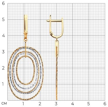 Серьги SOKOLOV 029733 вес 4.99 г золото, без вставок купить,364865