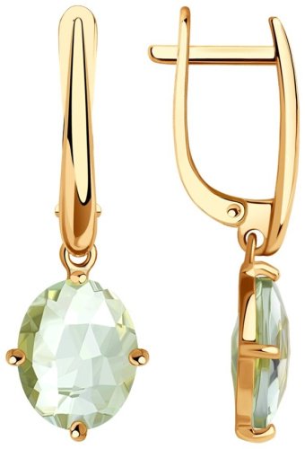 Серьги SOKOLOV 728232 вес 3.15 г золото, корунд купить,292050