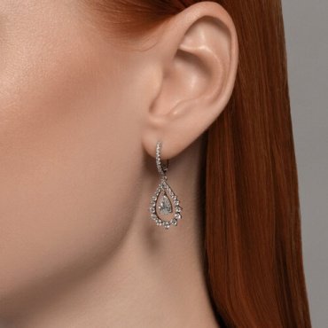 Серьги SOKOLOV 94026554 вес 5.24 г серебро, фианит купить,24499