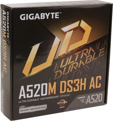 Материнская плата GIGABYTE A520M DS3H AC (REV1.4) - ForteMarket Материнская плата GIGABYTE A520M DS3H AC (REV1.4) купить,0