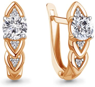 Серьги AQUAMARINE 400327А.6 вес 2.62 г серебро, фианит купить,33858