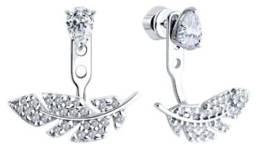 Серьги SOKOLOV 94026439 вес 3.6 г серебро, фианит купить,21299