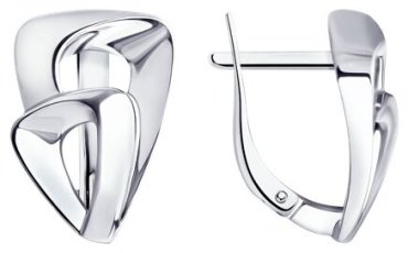 Серьги Diamant 94-120-00641-1 вес 3.95 г серебро, без вставок купить,24624