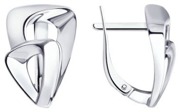 Серьги Diamant 94-120-00641-1 вес 3.95 г серебро, без вставок купить,24624