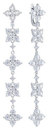 Серьги-цепочки SOKOLOV 94027035_s вес 11.76 г серебро, фианит купить,47196