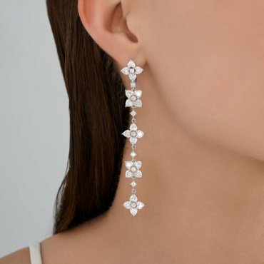Серьги-цепочки SOKOLOV 94027035_s вес 11.76 г серебро, фианит купить,47196