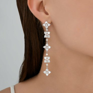 Серьги-цепочки SOKOLOV 94027035_s вес 11.76 г серебро, фианит купить,47196