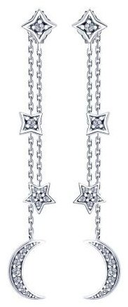 Серьги SOKOLOV 94023348 вес 3.52 г серебро, фианит купить,19231