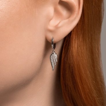 Серьги SOKOLOV 94026614 вес 3.8 г серебро, фианит купить,28000