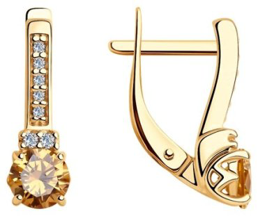 Серьги Diamant 93-120-01556-2 вес 2.77 г серебро, фианит купить,16416