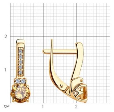 Серьги Diamant 93-120-01556-2 вес 2.77 г серебро, фианит купить,16416