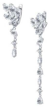 Серьги SOKOLOV 94026424 вес 7.69 г серебро, фианит купить,26542