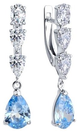Серьги SOKOLOV 94026774_s вес 4.4 г серебро, фианит купить,25650