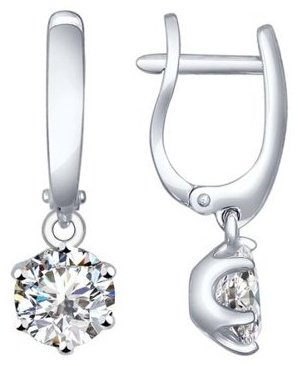 Серьги SOKOLOV 94021995 вес 3.31 г серебро, фианит купить,21443