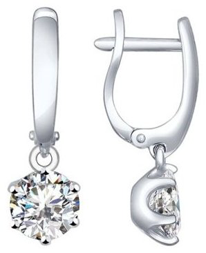 Серьги SOKOLOV 94021995 вес 3.31 г серебро, фианит купить,21443
