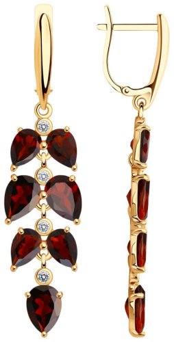 Серьги Diamant 93-321-02622-1 вес 5.56 г серебро, фианит купить,58110