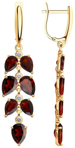 Серьги Diamant 93-321-02622-1 вес 5.56 г серебро, фианит купить,58110