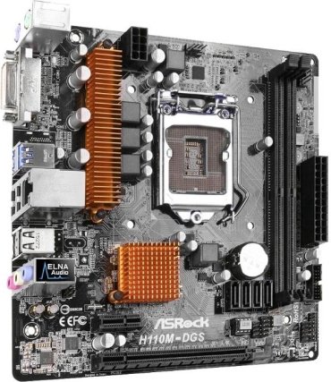 Материнская плата ASRock H110M-DGS купить,0