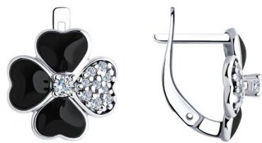 Серьги Diamant 94-120-01829-1 вес 3.01 г серебро, фианит купить,21546