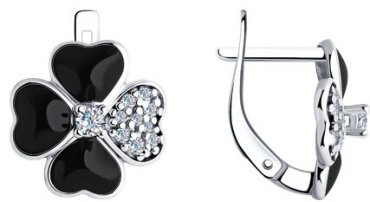 Серьги Diamant 94-120-01829-1 вес 3.01 г серебро, фианит купить,21546