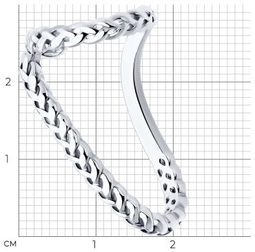 Кафф SOKOLOV 94170323 вес 3.95 г серебро, без вставок купить,25650