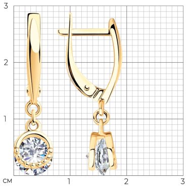 Серьги SOKOLOV 93021049 вес 3.24 г серебро, фианит купить,26573
