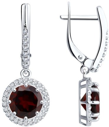 Серьги Diamant 94-321-02052-2 вес 3.65 г серебро, фианит купить,41553