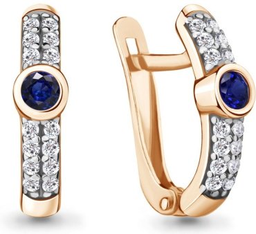 Серьги AQUAMARINE 48636АБ вес 1.84 г серебро, фианит купить,20500
