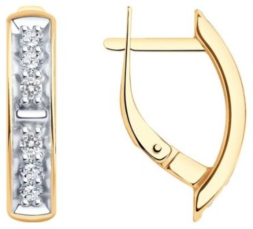 Серьги Diamant 93-120-01544-1 вес 3.06 г серебро, фианит купить,15416