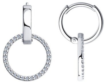 Серьги SOKOLOV 94025851 вес 3.13 г серебро, фианит купить,25799