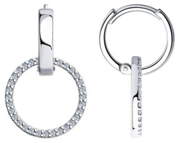 Серьги SOKOLOV 94025851 вес 3.13 г серебро, фианит купить,25799
