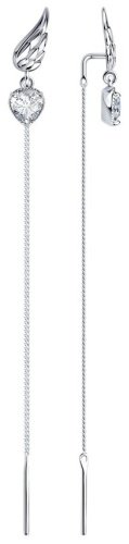 Серьги SOKOLOV 94025041 вес 2.1 г серебро, фианит купить,14949