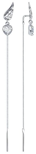 Серьги SOKOLOV 94025041 вес 2.1 г серебро, фианит купить,14949