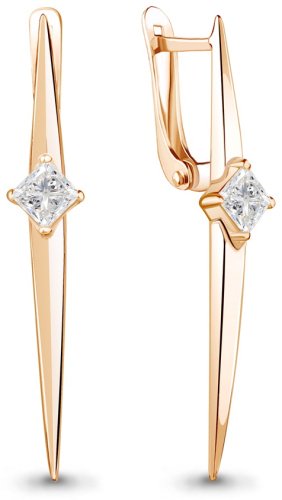 Серьги AQUAMARINE 49489 вес 2.84 г серебро, фианит купить,24240