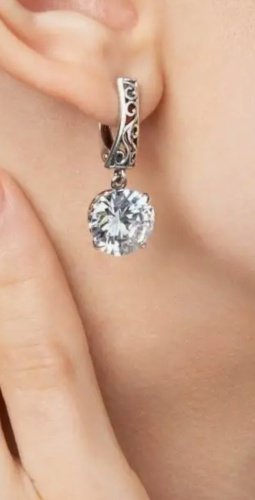 Серьги Красная пресня 3387798 вес 8.6 г серебро, фианит купить,27034
