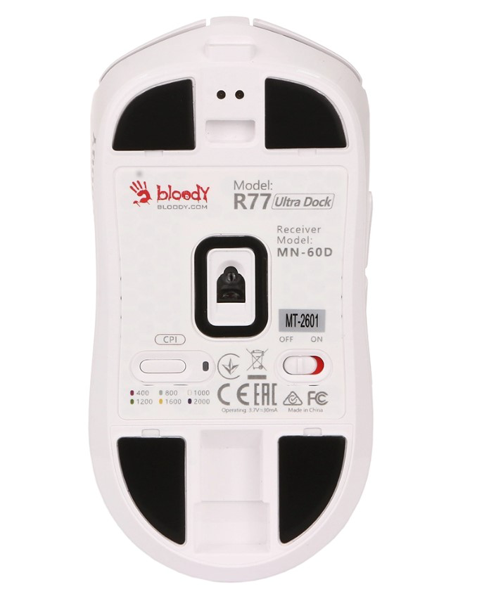 Мышь A4Tech Bloody R77 Ultra Dock White