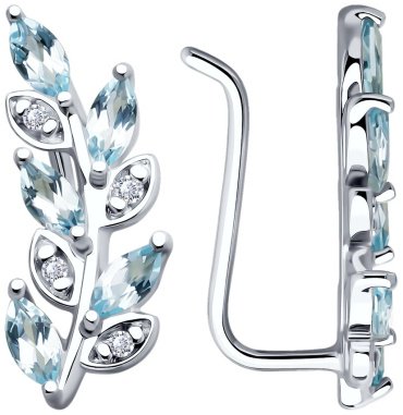 Серьги SOKOLOV 92023045 вес 1.62 г серебро, фианит купить,29754