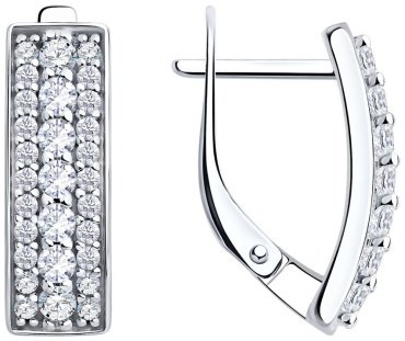 Серьги SOKOLOV 94027265 вес 3.04 г серебро, фианит купить,24999